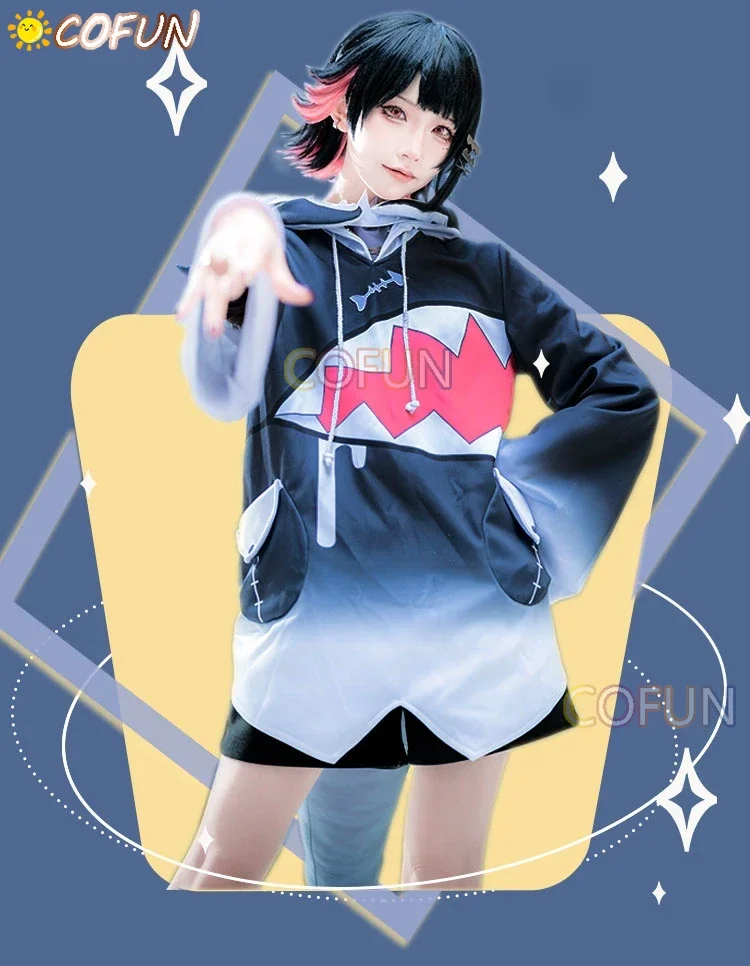 Фото Костюм для косплея Hololive Vtuber Virtual Ellen Joe Anchorman Gawr Gura, костюм милой акулы из Zenless Zone Zero, подарок для переодевания №4