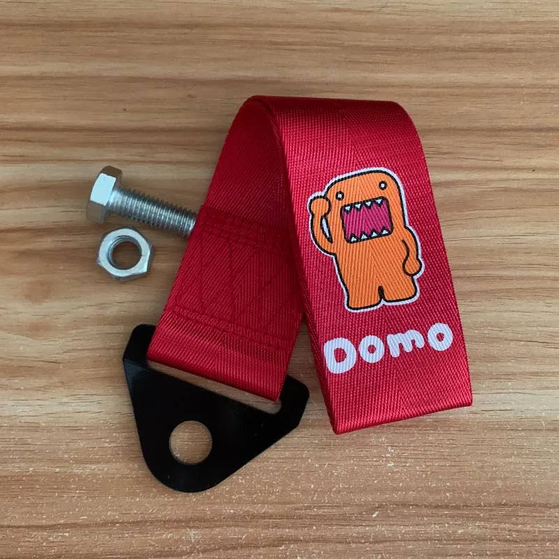 

Автомобильный ремень с эмблемой Domo Kun JDM Hella Flush, буксировочный ремень для Honda Civic Toyota Nissan Kia Mitsubishi Suzuki VW Audi, автомобильные аксессуары