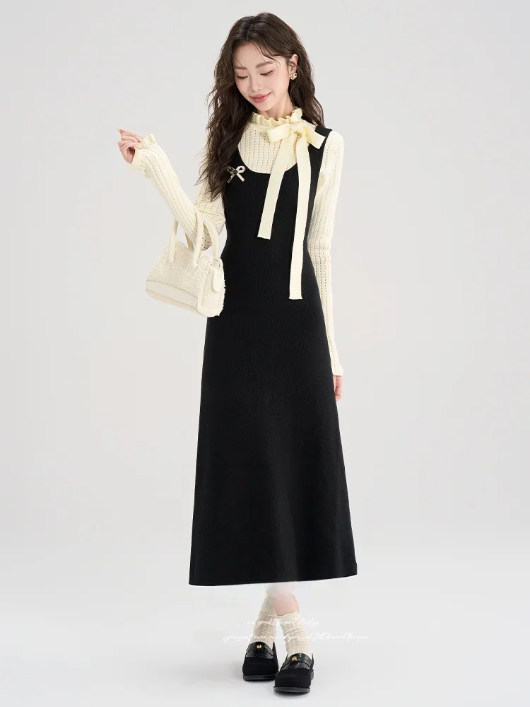 Лето Is Not Late Французское трикотажное платье-футляр Slim fit Base Inner Wear Юбка Детское