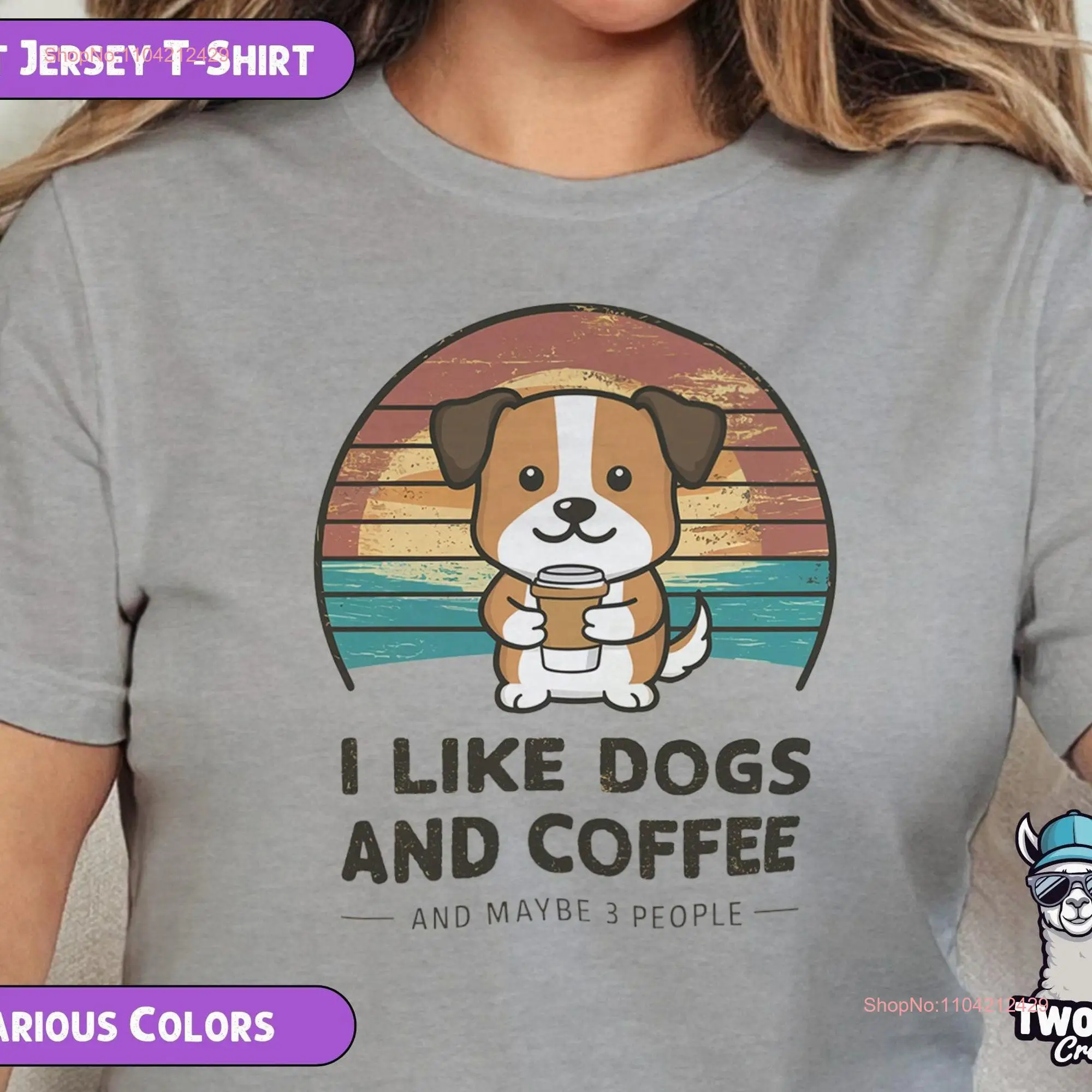 Футболка I Like Dogs And Coffee в стиле ретро винтажная забавная для любителей собак может