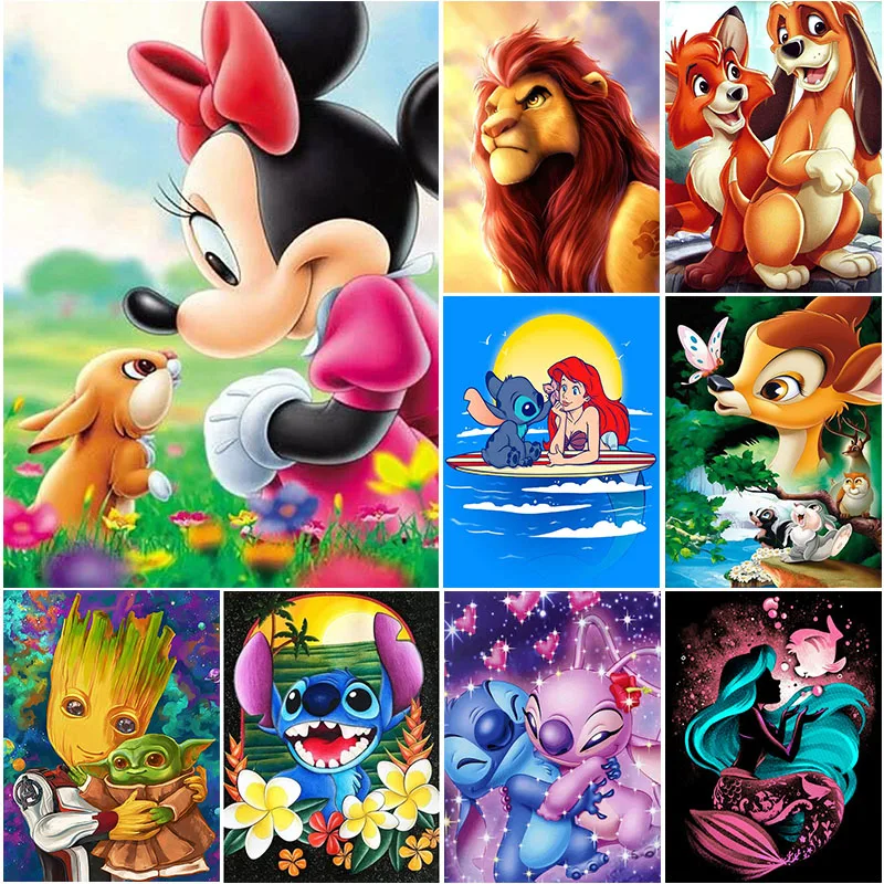 

Canvas Painting Disney Cartoon Animals Collection Mickey The Lion King Poster Canvas Print Home Art Frameless Decor Kids Gifts