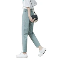 cotton leggings womens spring and summer loose nine point sports high waist casual pants p3 796