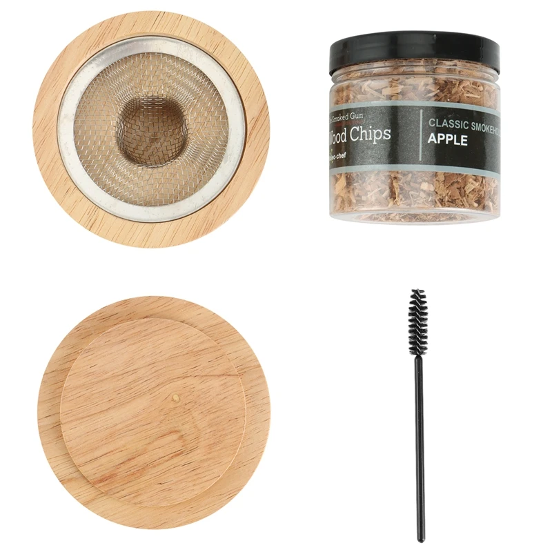 

1Set Cocktail Smoker with Wood Shavings/ Infuse Cocktails, Wine, Whiskey, Cheese, Meats, Dried Fruits, Salt and More