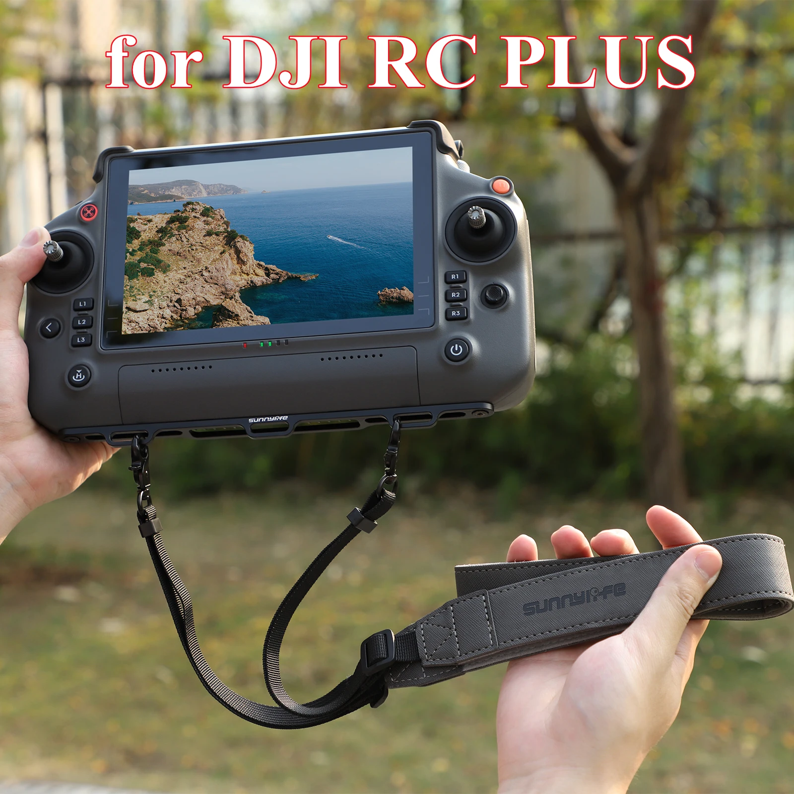 

Remote Control Lanyard Controller Hanger Bracket with PU Leather Strap Shoulder Belt for DJI RC Plus Matrice M30 Series