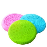 round knot environmental protection silica gel soft pet flying discs dog toys saucer big or small dog toys pet shop dropshipping