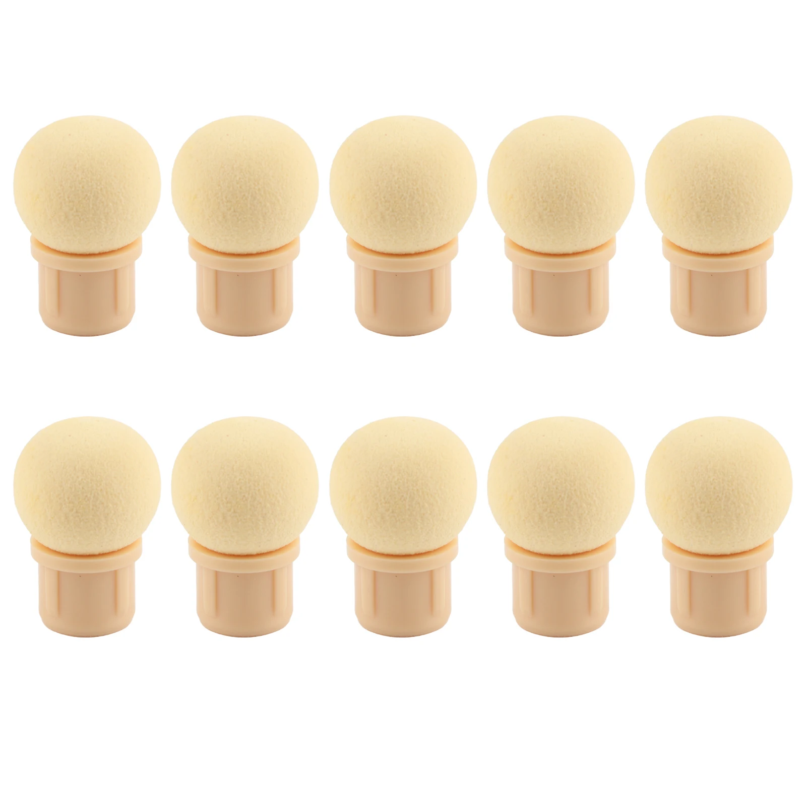 

10pcs Replaceable Sponge Head For Glitter Powder Dotting Pen Brush Nail Art Tool (Round End)