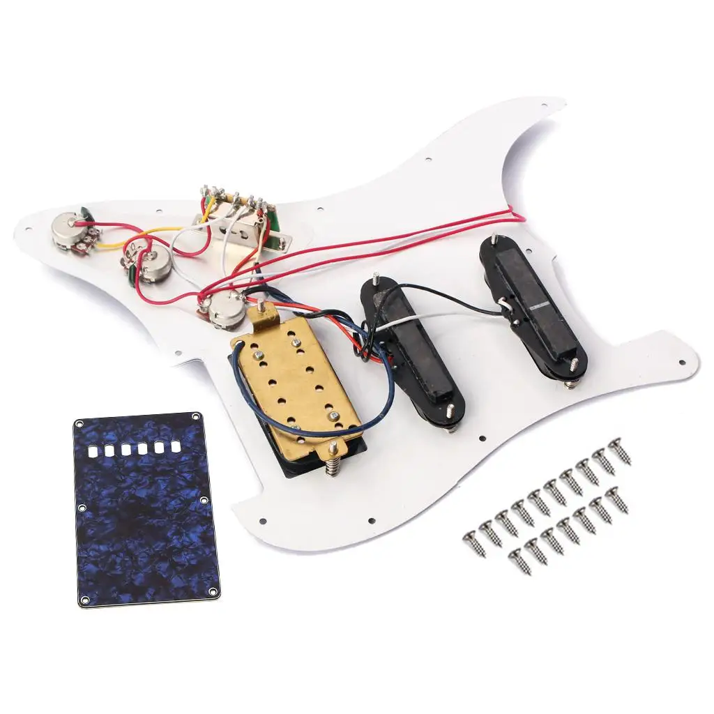 

LOADED PICKGUARD PURPLE BLUE WITH BALCK ALNICO 5 PICKUPS FOR