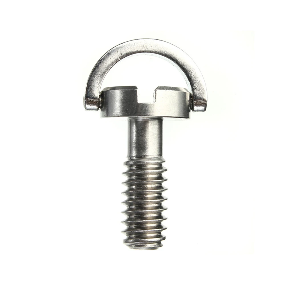 

1/4" D-Ring Screw Stainless Steel Fit For Camera Tripod Quick Release Plate Long