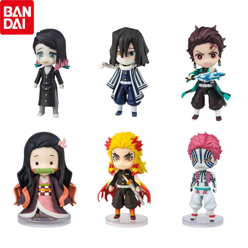 

Bandai Figuarts Mini FM Demon Slayer Version Q Anime Figures Kamado Tanjirou Kanroji Mitsur PVC Action Figure Model Toy Gifts