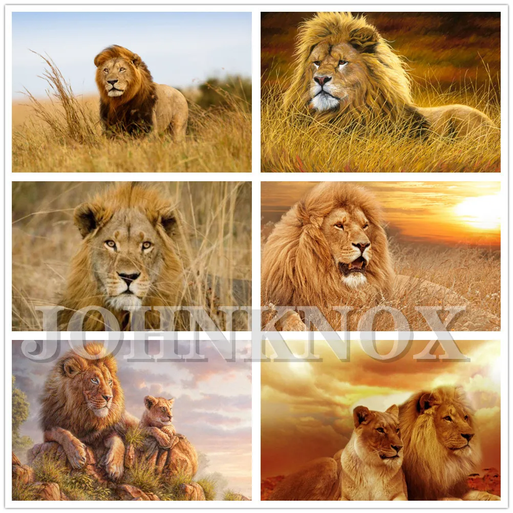 

Diy 5D Diamond Embroidery Lion Tiger Diamond Painting Animals Mosaic Cross Stitch Kits Rhinestones Art Picture Home Decoration