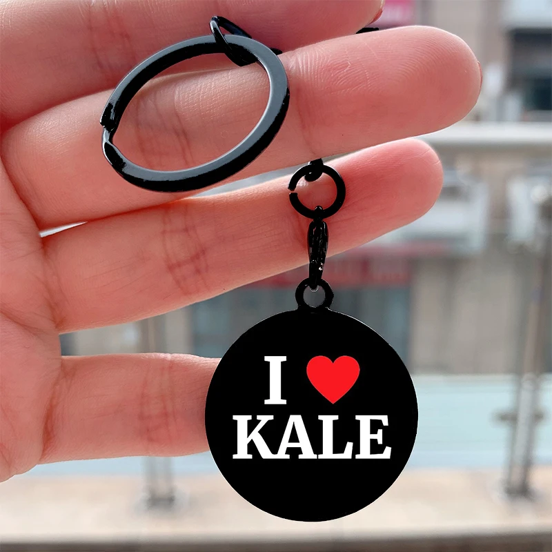 

Fashion I Love Kale Cool Key Tag Motorcycles Cars Backpack Chaveiro Keychain For Friends Key Ring Gifts Accessories