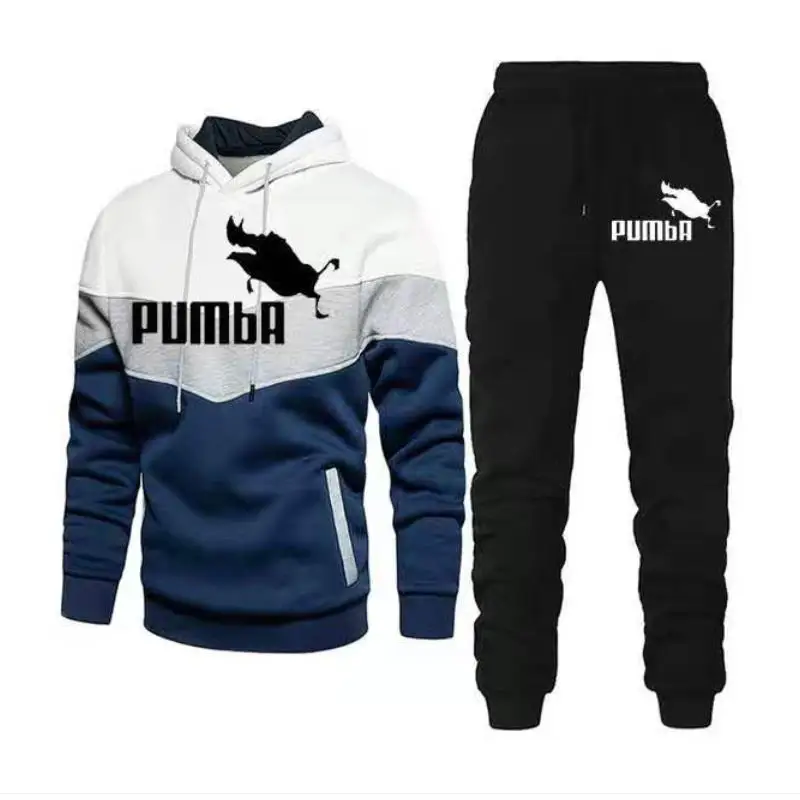 

2021 New Brand HOT Men's Fashion Hoodie Sportswear Men Clothes Jogging Casual Tracksuit Mens Running Sport Suits+Pant 2Pcs Sets