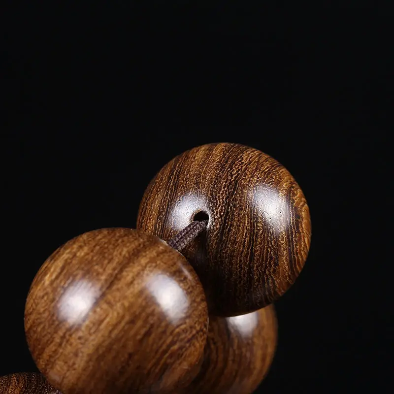 6/8mm Natural Golden Line Golden Sandalwood Ebony Bracelet Buddha Beads 108 Handmade Beads Submerged Golden Sandalwood Bracelet