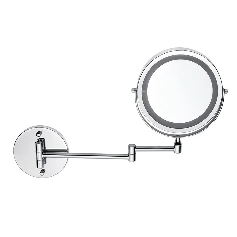 

Led Makeup Mirror With Led Light Folding Wall Mount Vanity Mirror 5X