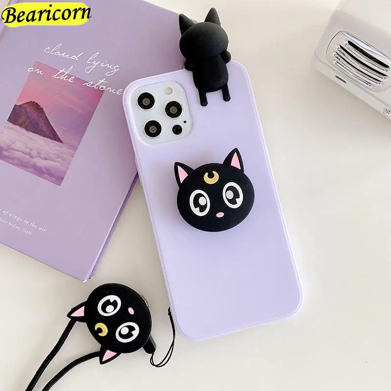 

3D Cartoon Doll Holder Starp Phone Case For Xiaomi Redmi 4A 4X 5 5A 6 6A 7 7A 8 8A 9 9A 9i 9C 9T K20 K30 K30i K30s K40 Pro Cover