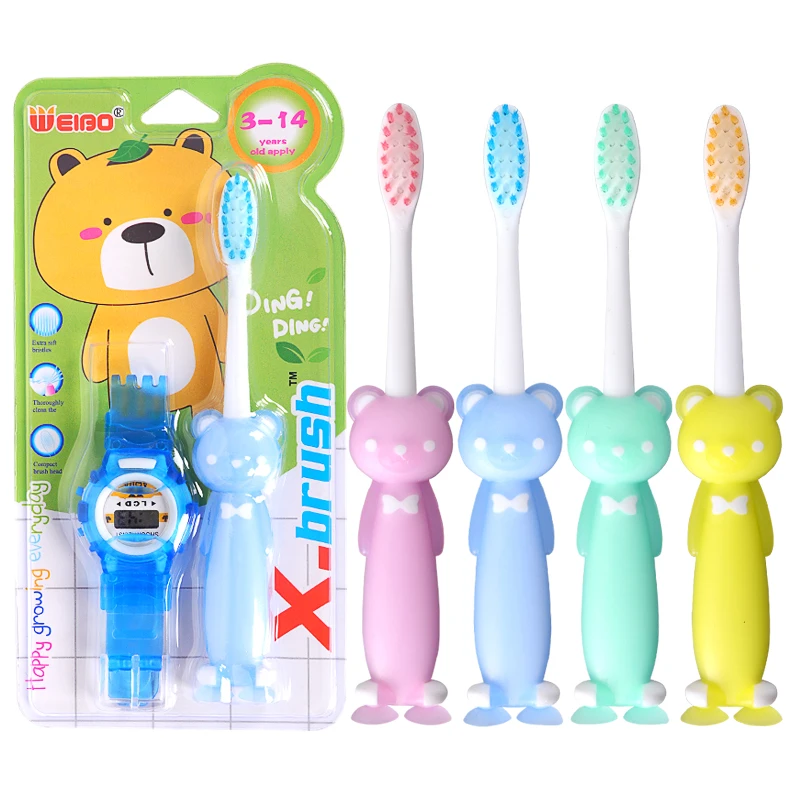 1pc Baby Cute Soft-bristled Toothbrush Children Teeth Cartoon Cartoon Bear Training Toothbrushes Baby Dental Care Tooth Brush