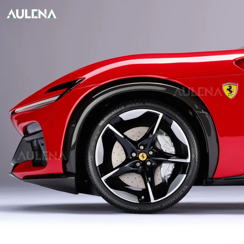 Aulena OEM сухие карбоновые боковые юбки для Ferrari puroкрови передние утки передний