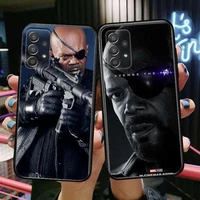 nick fury marvel phone case hull for samsung galaxy a70 a50 a51 a71 a52 a40 a30 a31 a90 a20e 5g a20s black shell art cell cove