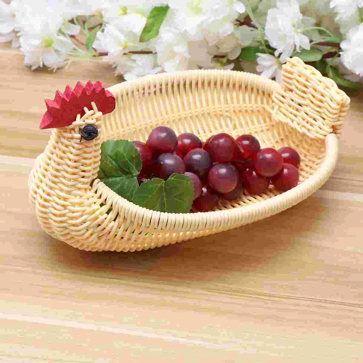 

Basket Fruit Baskets Woven Storage Easter Wicker Serving Bread Party Bowl Favor Container Vegetable Restaurant Rattan Gift Snack