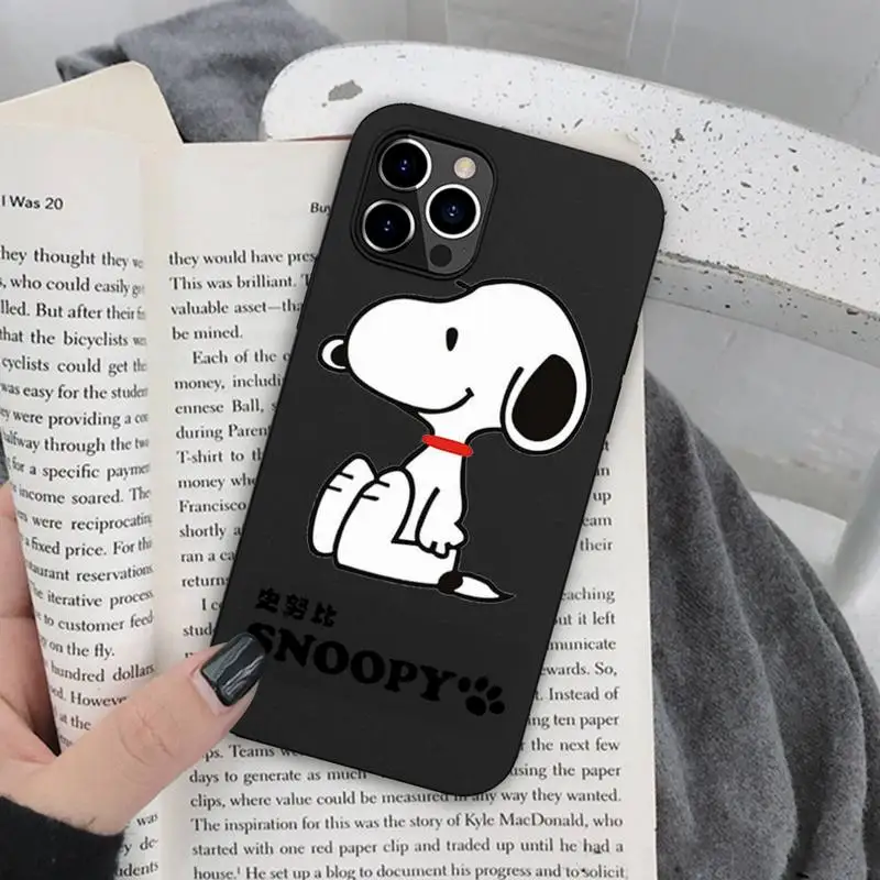 Чехол для телефона с мультяшной собакой Snoopy силиконовый мягкий чехол iphone 13 12 11 Pro