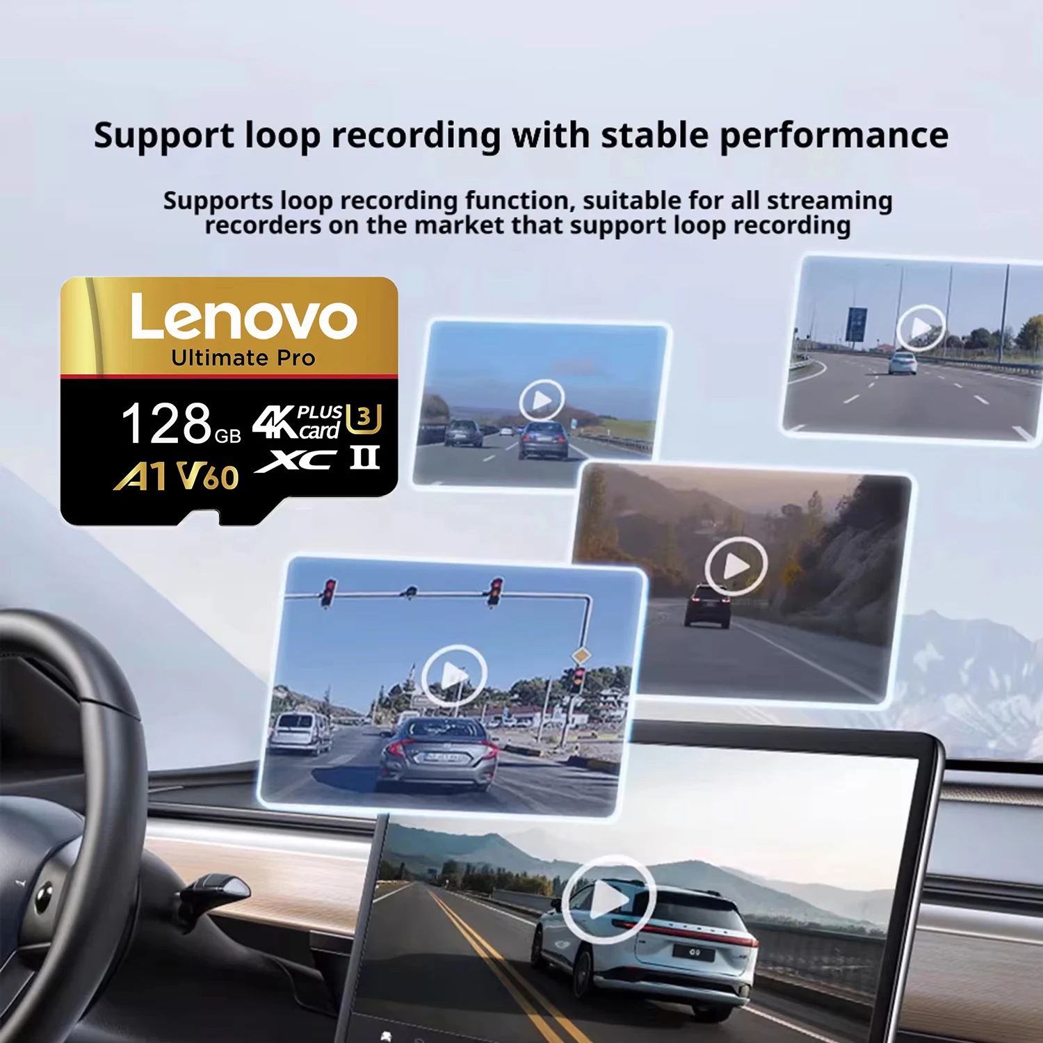 Фото Оригинальная карта памяти Lenovo 100 МБ/с UHS-I A1, 16 ГБ, 32 ГБ, 64 ГБ, 128 ГБ, 256 ГБ, 512 ГБ для дронов и камер, SD-карта U3 A2 №5