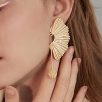 gold dangle drop earrings statement trendy leaf earrings tassel earrings for women girls dangle hoop earrings jewelry