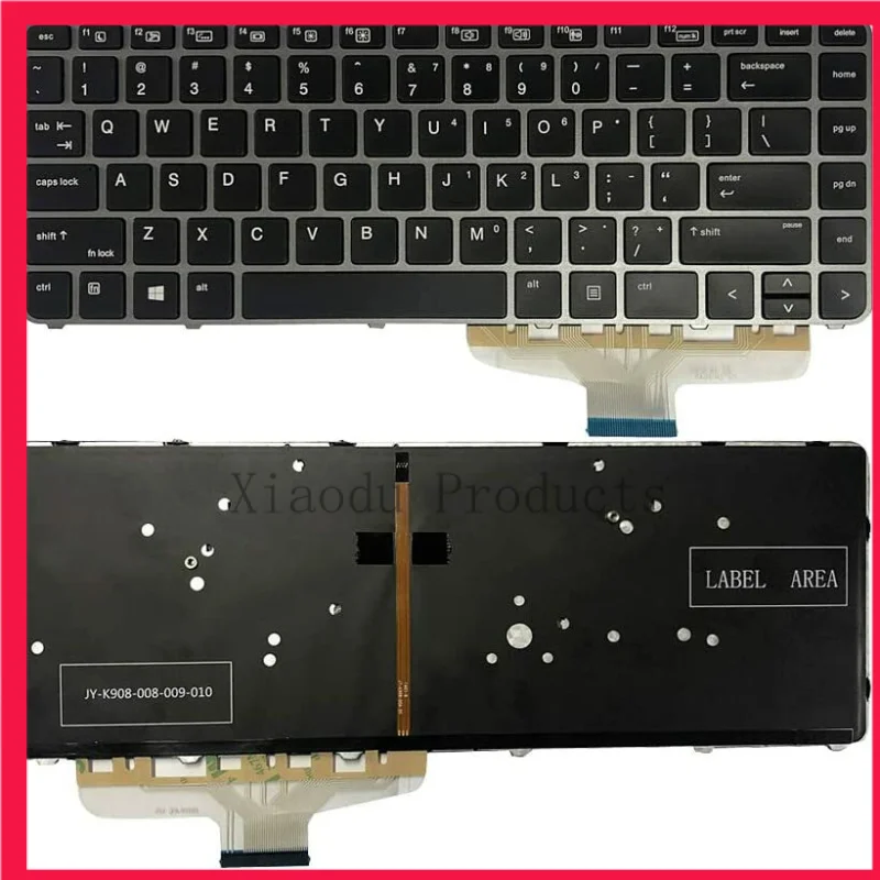 818252 -001 для клавиатуры ноутбука HP EliteBook Folio 1040 G3 с подсветкой