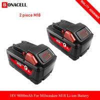 Bonacell 18V 9000mAh M18B5 radial battery for Milwaukee M18 B5 electric tools 48-11-1815 M18B2 M18B4 M18BX L50