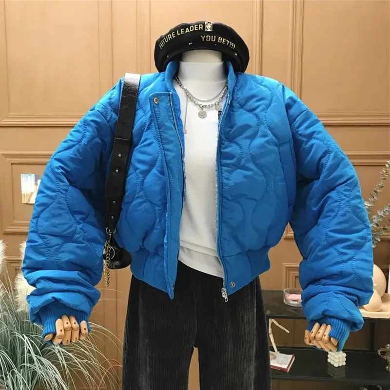 

Women Short Jacket Female Winter Coats Long Sleeve Bomber Outwear Parka Overcoat 2022 Autumn Fashion Casual Jaqueta Feminina