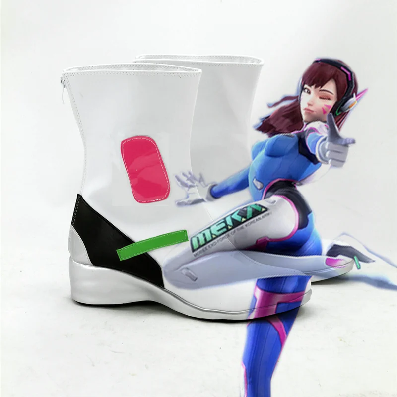 

Hot Game OW D.VA Cosplay Party Shoes Fancy Boots Custom Made