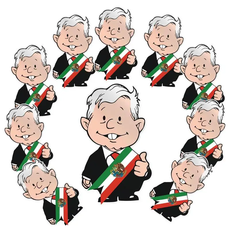 

10 шт., наклейки на Amlito Lopez Obrador AMLO x дюйма