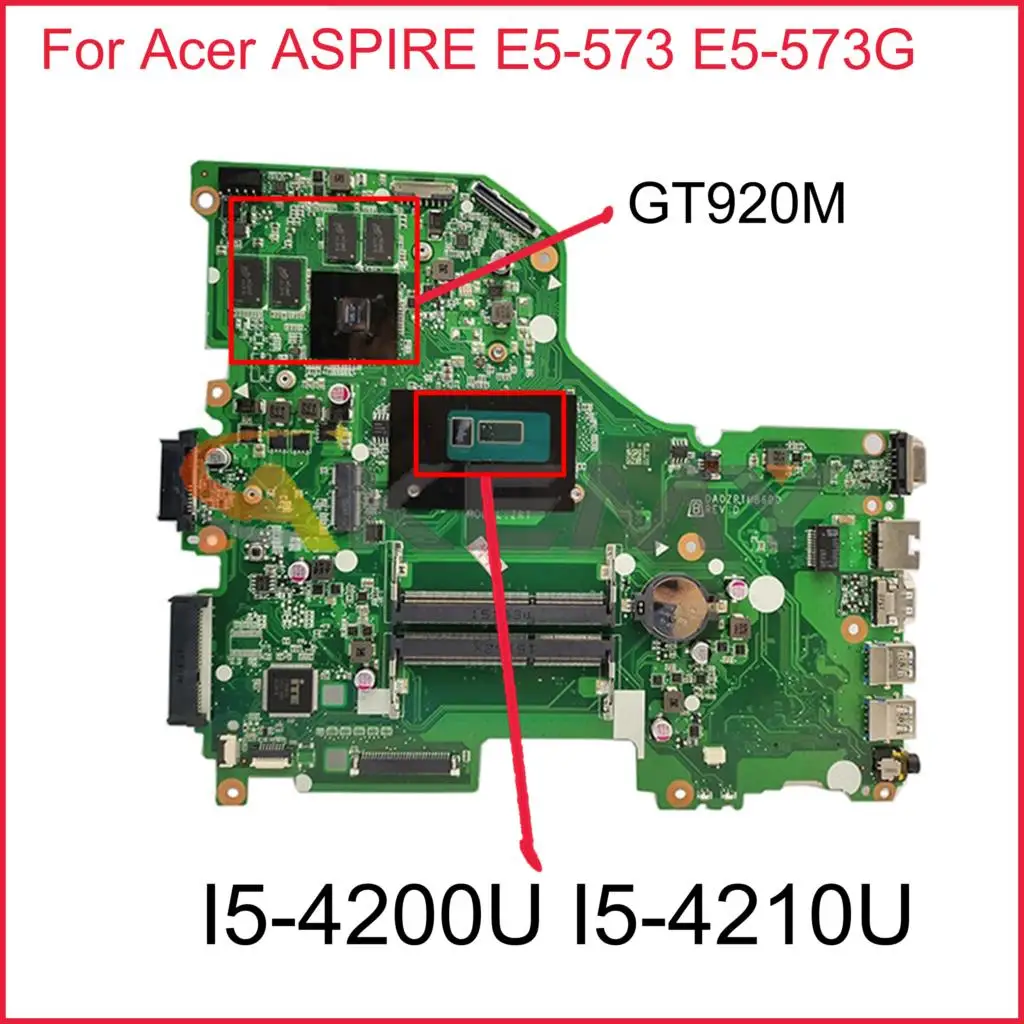 

Материнская плата NBMVM11006 NB.MVM11.006 для ноутбука Acer ASPIRE E5-573, системная плата DA0ZRTMB6D0 с детской строкой, 100% тест