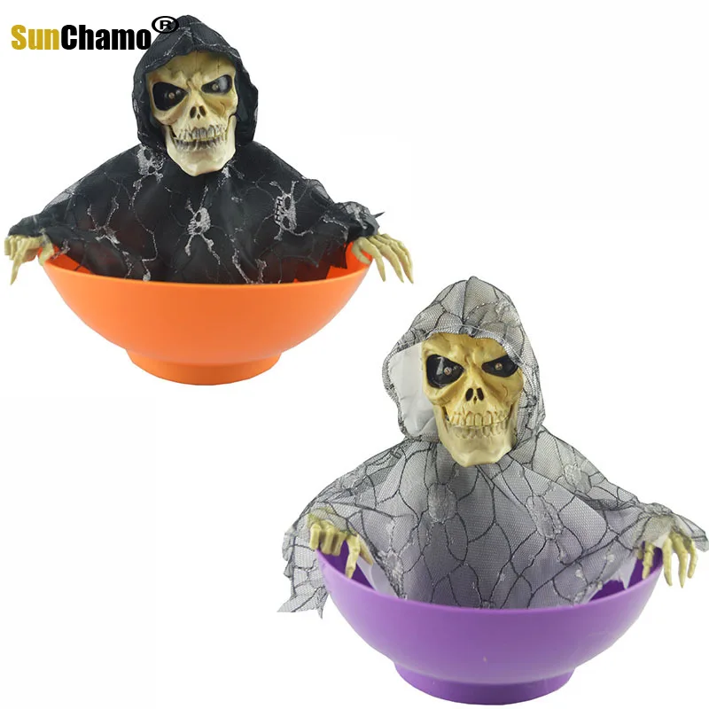 

Украшения на Хэллоуин, бар, секретная комната, привидение, ручная Фруктовая тарелка, светящаяся, называемая черепом, электрическая фотокомн...