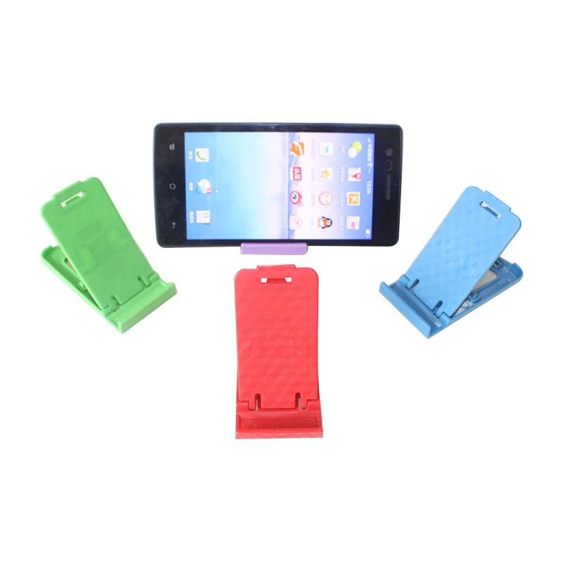 

2023 New 1pc Universal Colorful 1pc PT Plastic Adjustable Smart Phone Holder Phone Bracket Folding Seat For Iphone 12 Xiaomi