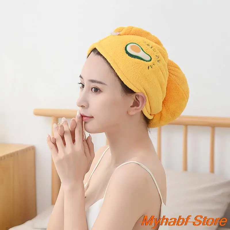 

Microfiber Shower Cap Embroidery Towel Bath Hats Dry Hair Cap Quick Drying for Women Kids Turban Hair Dry Cap Bathroom Supplies