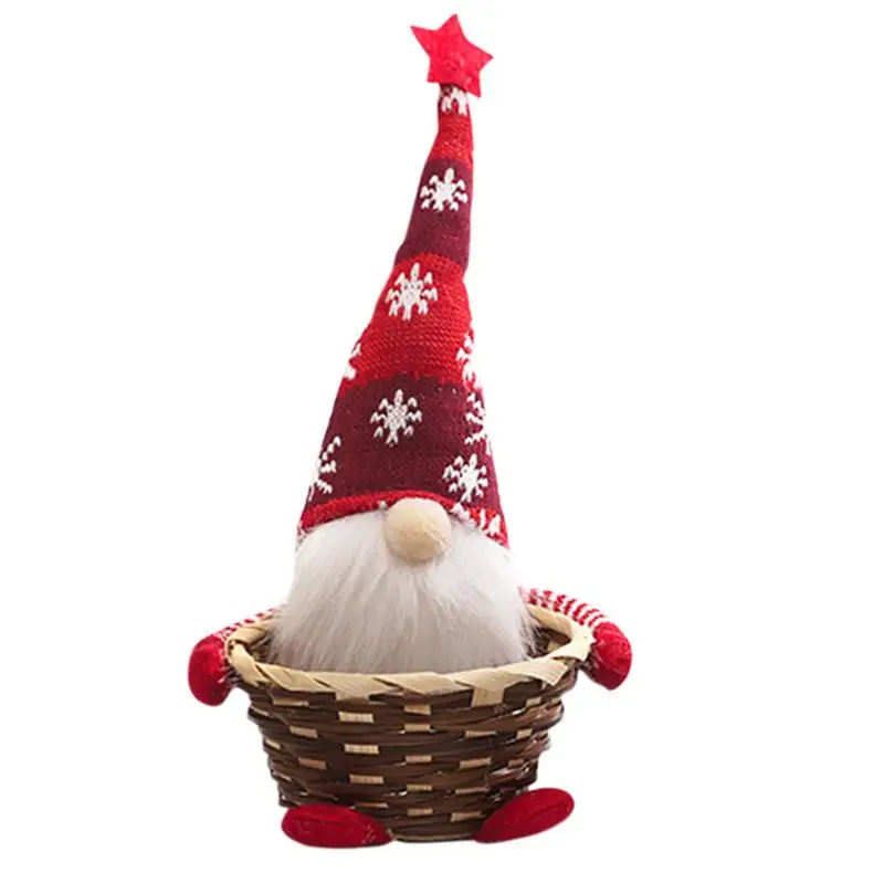 

Christmas Candy Gnome Basket Christmas Storage Santa Gift Basket Merry Christmas Decorations For Home Happy New Year