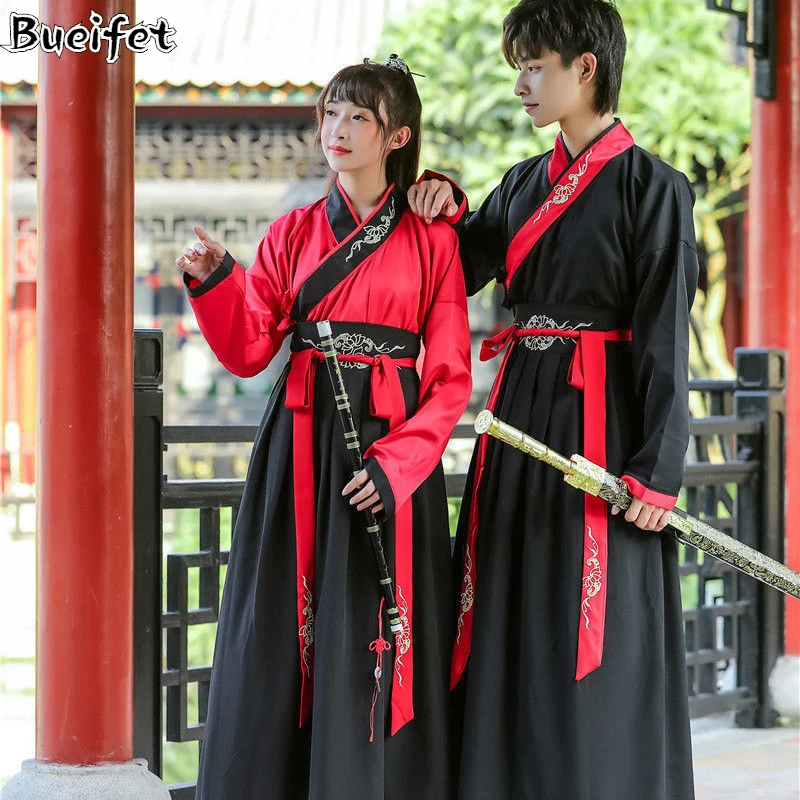 

Traditional Chinese Ancient Costumes Hanfu Men Ming Dynasty Swordsman Costumes National Male Kimono Tang Suit Couple Hanfu Robe
