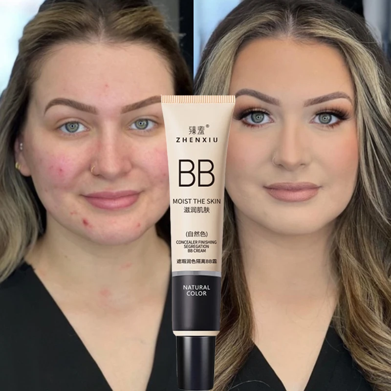 

Smooth Moisturizing BB Cream Waterproof Long Lasting Full Cover Scar Acne Liquid Foundation Concealer Face Whitening Cosmetic