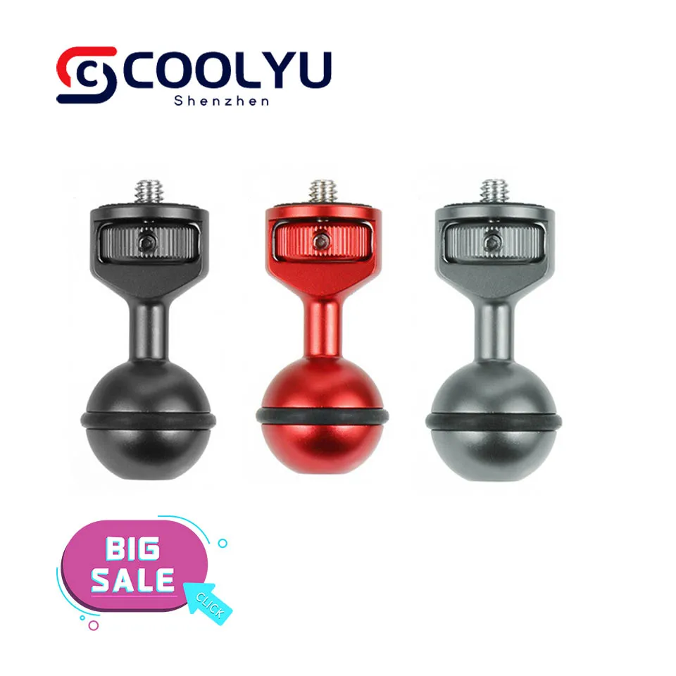 

Алюминиевый сплав CNC анти-обратный разрыв и ослабление 1-дюймовая Расширительная шаровая Головка фотография 1/4 Регулировка шаровая Головка Кронштейн сиденье