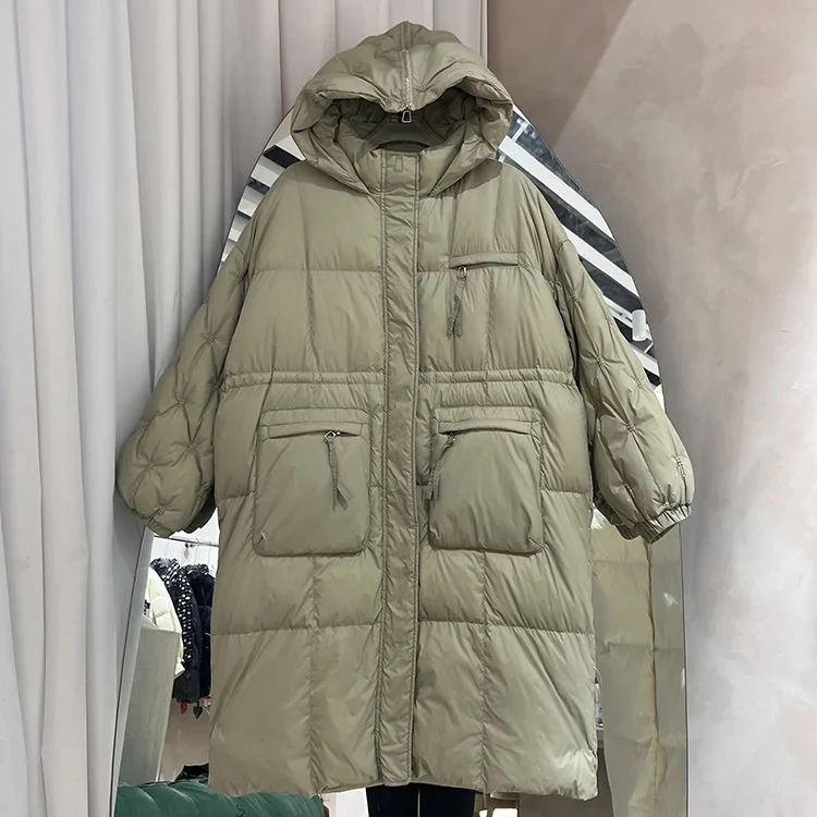 New Women Long Down Jacket Casual Style Autumn Winter Coats And Parkas Female Outwear