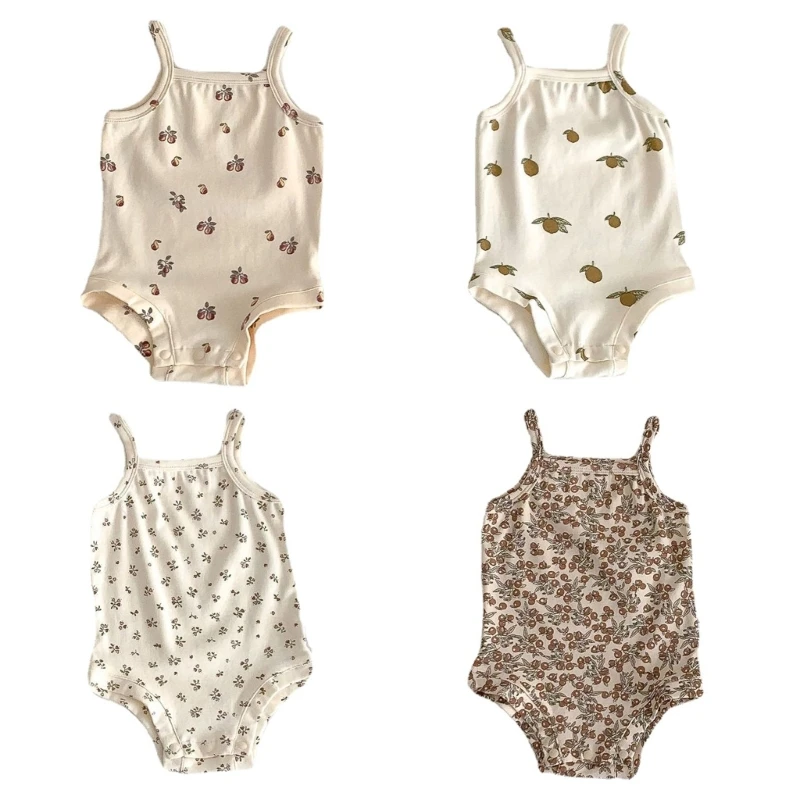 

Newborn Romper Cotton Infant Body Sleeveless Baby Jumpsuit Summer Wrap Farts