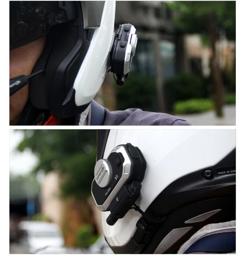 Гарнитура для мотоциклетного шлема Vimoto V8 английской версии Bluetooth-совместимое