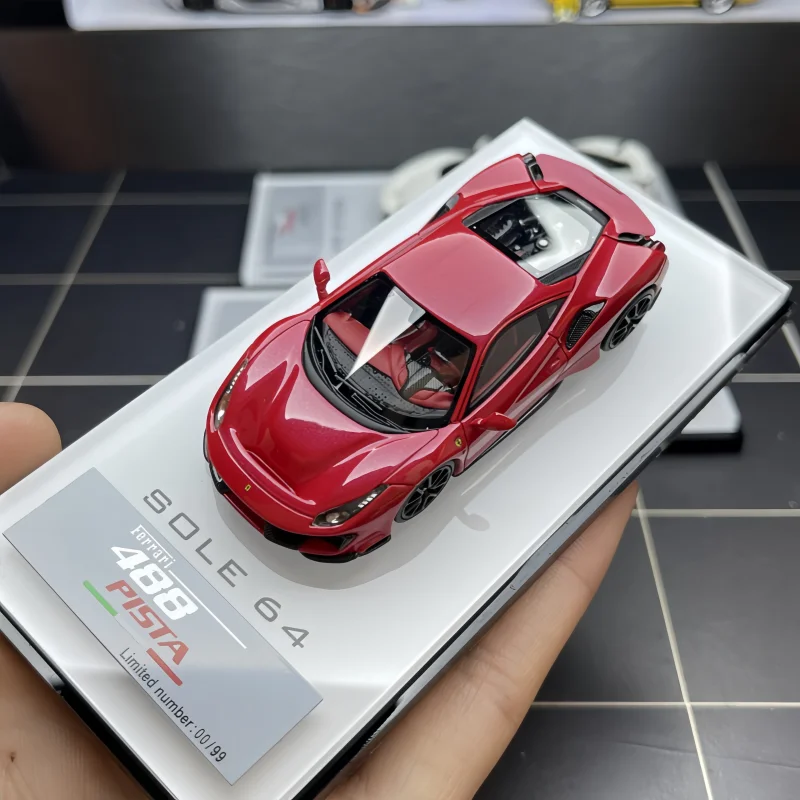 Фото RW & SOLE 1:64 488pista, реалистичная модель автомобиля из смолы, для коллекции взрослых, предмет для демонстрации, подарок для детей. В наличии. №2