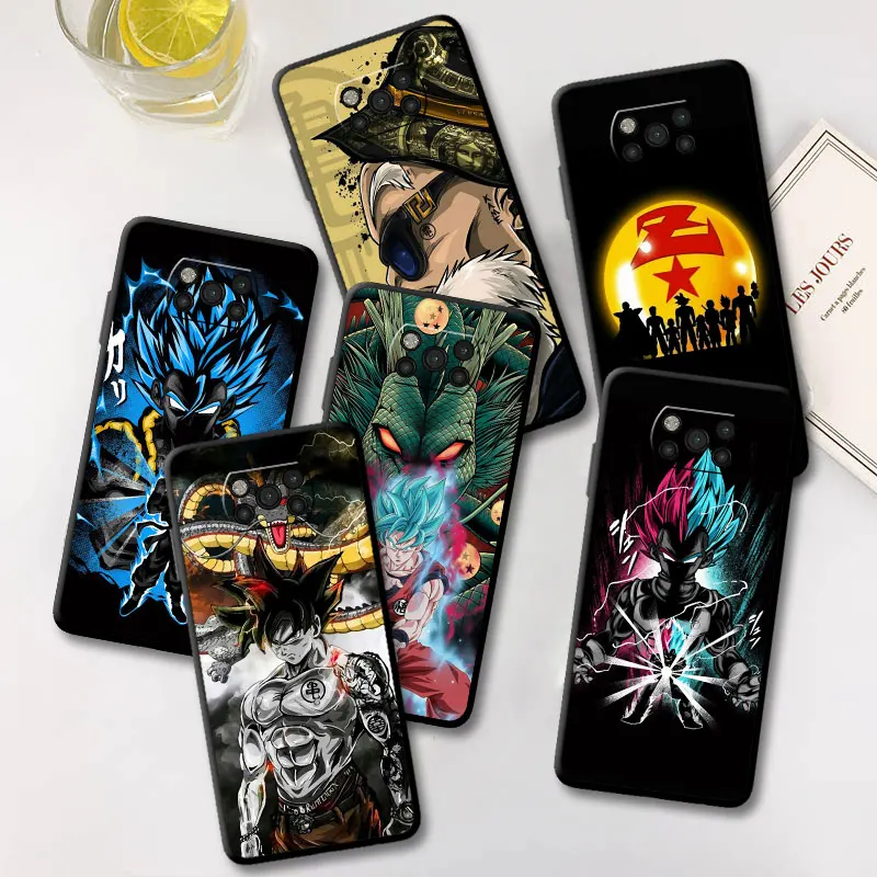 

Черный чехол Dragon Ball DBZ Goku для Xiaomi Poco X3 NFC M3 X4 X5 F5 Pro Mi 11T 10T 12 9T 11 Lite Capa Phone Fundas