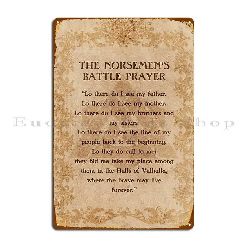 Металлический плакат The Norsemen S Battle