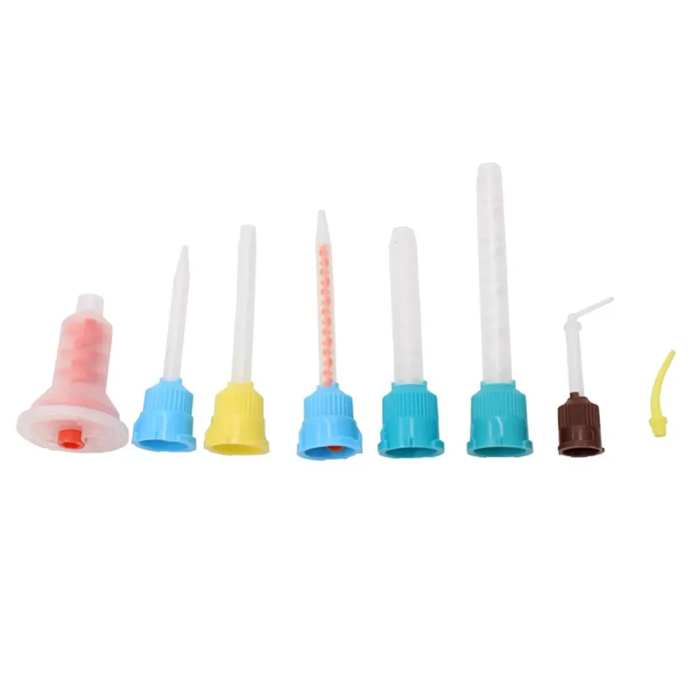 

Dental Impression Material Mixing Head Rubber Silicone Dispenser Mixing Tube Safe Non-toxic Dental Material 100/50PCS