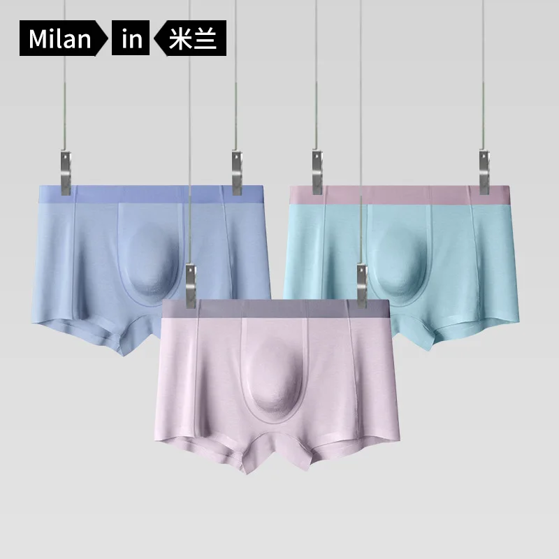 

Modal underwear Solid 3D bacteriostatic underwear for men 3PCS