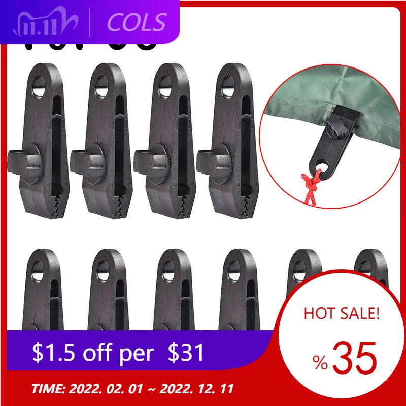 

10pcs Tarp Clips Clamp Awning Set Car Boat Cover Tent Tie Down Urgent Snap Outdoor Accessory Tightening