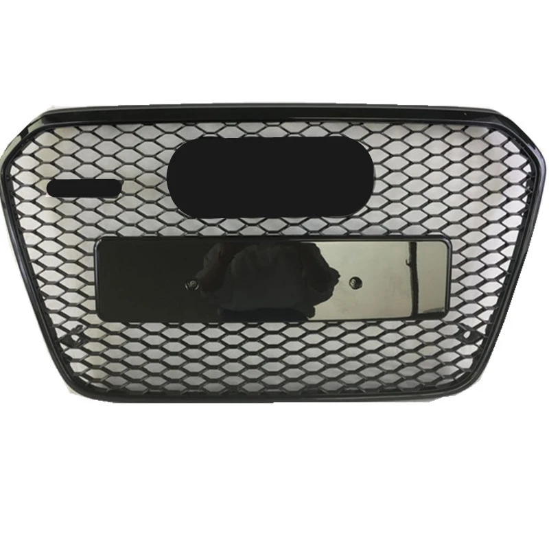 

For RS6 Style Front Sport Hex Mesh Honeycomb Hood Grill Black For Audi A6/S6 C7 2012 2013 2014 2015 Car-Styling Accessories