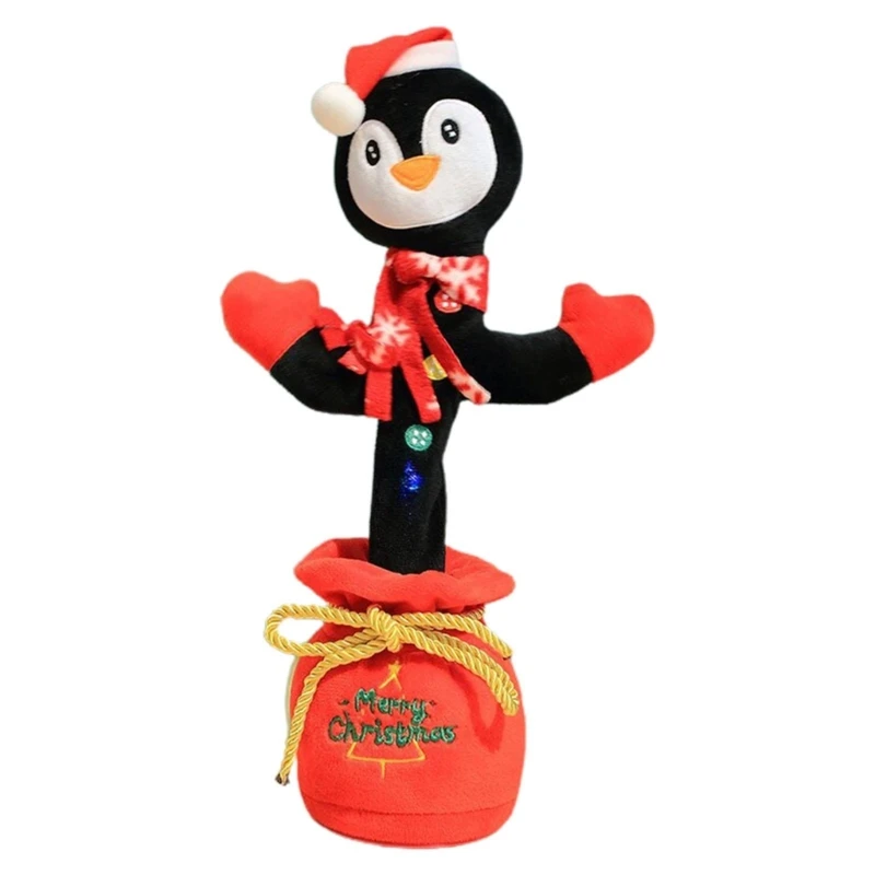 

Singing Santa Xmas Kid Gift Penguin Santa Snowman Gingerbread Man Reindeers Dancing Electronic Shake Musical Recording